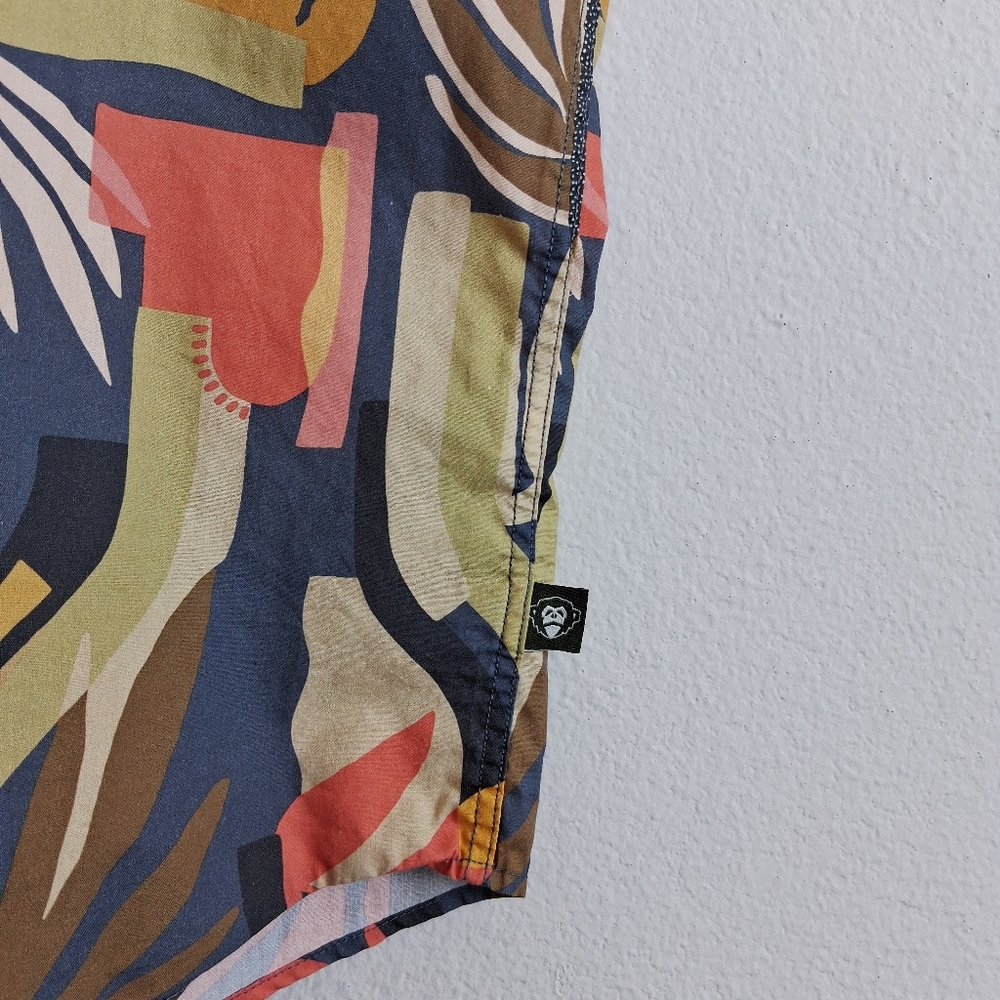 Howler Brothers Mansfield Shirt Absract Savannah Petrol L - Picture 4 of 15